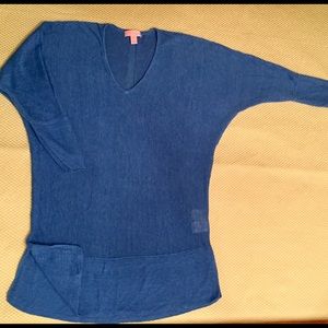 Lilly Pulitzer Blue 100% Linen Sweater- XS/S